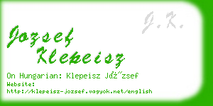 jozsef klepeisz business card